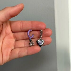 Purple dangly earrings